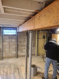 waukesha basement support beams and