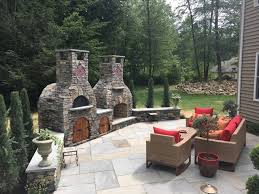 Natural Stone Fireplace Pizza Oven