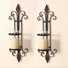 Black Metal Decorative Wall Candle Holders