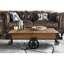 Lexicon Factory Wood Coffee Table With