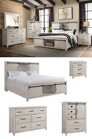 From bassett's modern collection with clean lines, luxe accents, and relaxed comfort. The Scott White Bedroom Set Will Update Any Bedroom With Its Fashion Forward Functionality Add A White Rustic Bedroom King Size Bedroom Sets White Bedroom Set