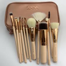 zoeva 12 in 1 brush set with pouch