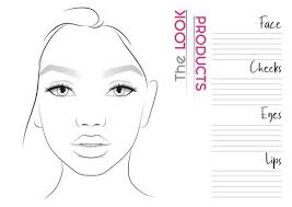 makeup face chart vector art icons