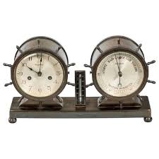 Nautical Desk Clock Barometer Set By
