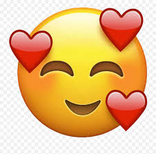 This emoji shows a face with furrowed eyebrows, a small frown, and large glassy eyes. Iphone Heart Eyes Emoji Png