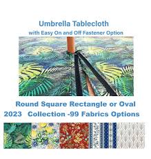 Outdoor Umbrella Tablecloth With Easy