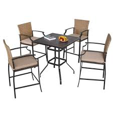 Outdoor Dining Set With Khaki Cushions