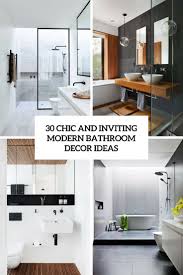 4 modern bathrooms without tiles: 30 Chic And Inviting Modern Bathroom Decor Ideas Digsdigs