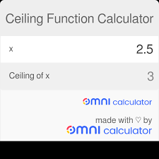 ceiling function calculator