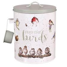 Bird Feed Storage Tin Scoop