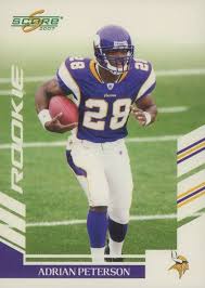 This adrian peterson card is worth less the the bowman chrome autograph but is very affordable for the person who does not want to break the bank. Adrian Peterson Football Cards