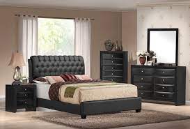 emily black tufted 5 piece bedroom set