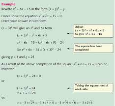 quadratic equations gcse revision