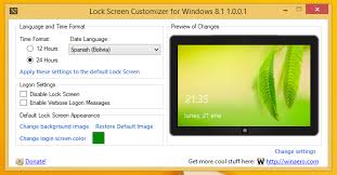 lock screen customizer for windows 8 1