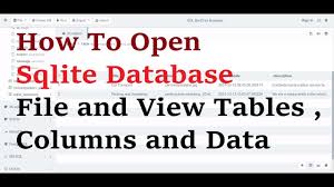 how to open sqlite database file and