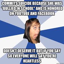 Commits suicide because she was &quot;bullied in school&quot; and is honored ... via Relatably.com