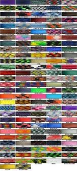 Paracord Color Chart Inexpensive Source At Gorillaparacord