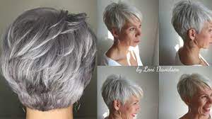 With shorter hair it's much easier to pull off bolder colors and the potential damage is. Best Haircuts For Gray Hair For Women Over 50 60 Youtube