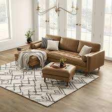 Leather Chaise Sectional Leather Sofa