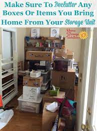 how to declutter your storage unit or