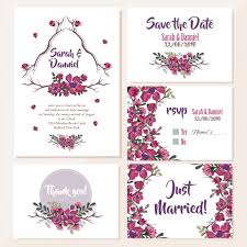 Wedding Invitations Floral Design Vector Free Download