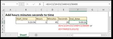 excel formula add hours minutes