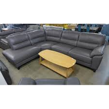 a sisi italia grey leather corner sofa