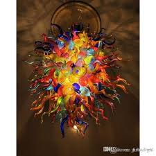 Tiffany Stained Glass Chandelier Lamps Led Bulbs New House Decoration Style Hanging Diy Hand Blown Glass Chandeliers Decorative Pendant Lighting Blue Pendant Lighting From Girbanbest 647 24 Dhgate Com