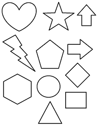 Easy shapes worksheet for kids. Free Printable Shapes Coloring Pages For Kids