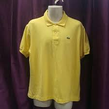 Lacoste Men L 6 Butter Yellow Polo Collar Shirt