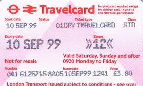 day travelcard london transport 1999