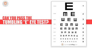 tumbling e chart for eye vision test