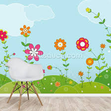 flowery wall mural wallsauce ca