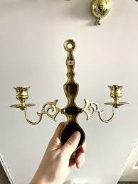 Vintage Brass Double Arm Candleabra