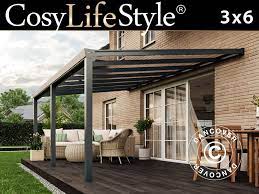 patio cover easy w glass roof 3x6 m