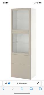 Besta Ikea Tall White Storage Cabinet