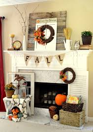 Fall Mantel Decorated With Reclaimed