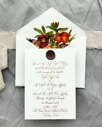 Autumn Floral Copper Foil Wedding Invitations
