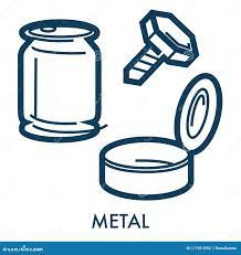 Металлические предметы из стали или мусора и отходов. Иллюстрация вектора -  иллюстрации насчитывающей металл, металлургия: 177013552