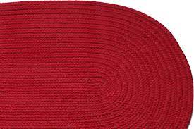 solid red braided rug