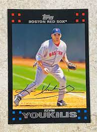 More cards found in 2008 topps chrome baseball & 2006 topps chrome baseball. Kevin Youkilis 2007 Topps Boston Red Sox Baseball Card Kbk Sports