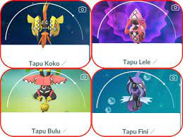 Tapu Lele, Tapu Koko, Tapu Bulu, Tapu Fini (30 days of friendship) Pokemon  GO | eBay