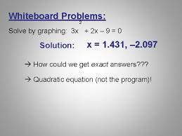 multiple methods for solving quadratics