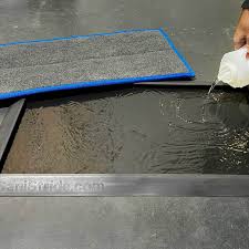 shoe disinfecting mat setup