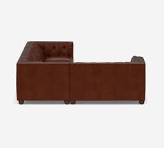 chesterfield square arm leather 4 piece