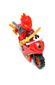 Ninjago Red Ninja Kai With Bike (Lego Compatible), Hobbies & Toys, Toys &  Games on Carousell