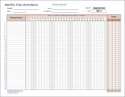 free attendance tracking templates and