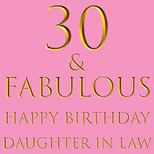 daughter in law 30th birthday card