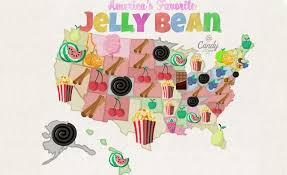 Candystore Com Creates Map Highlighting Favorite Jelly Bean
