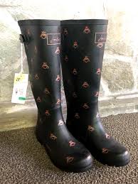 love bees hearts tall rubber rain boots